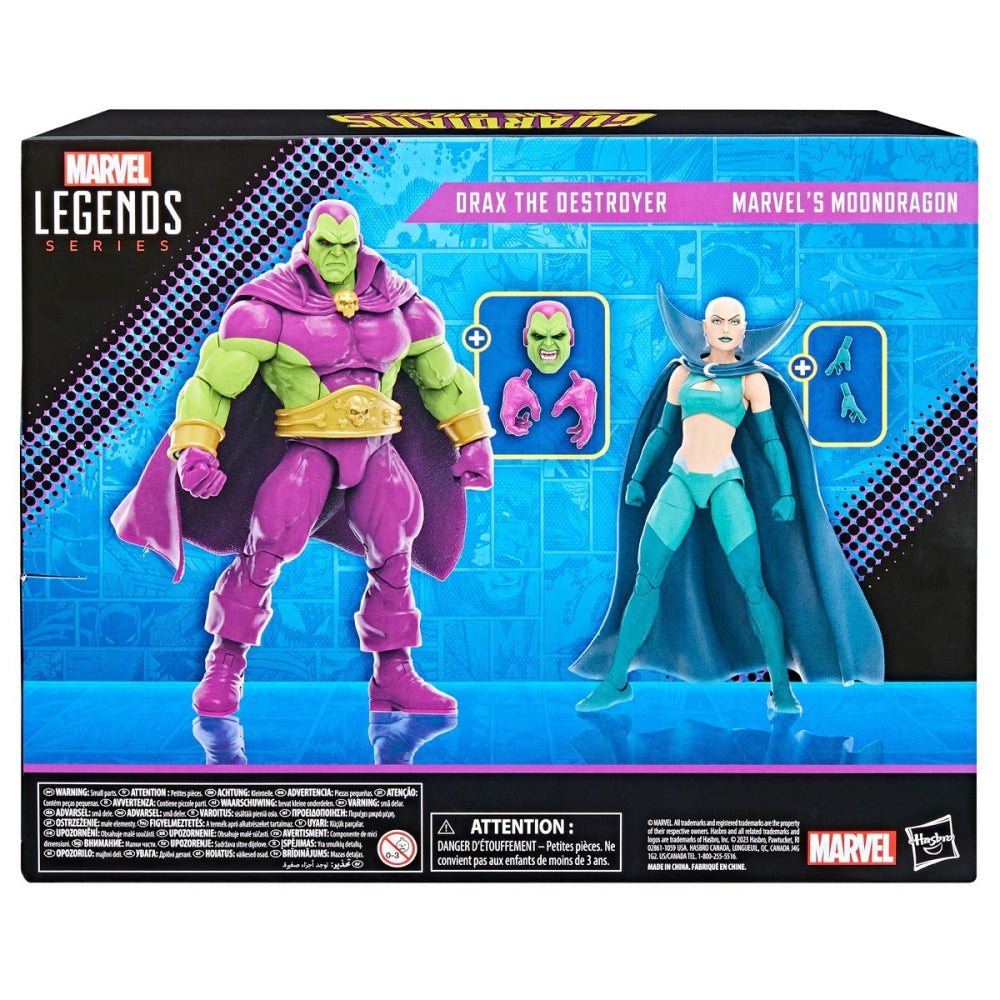 Guardians of the Galaxy Marvel Legends Drax the Destroyer and Marvel&#39;s Moondragon 6-Inch Action Figures