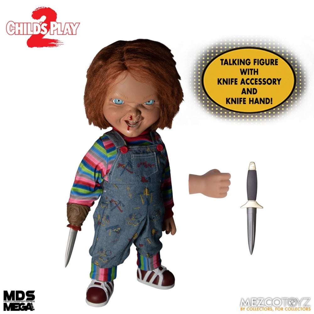 Child&#39;s Play Menacing Chucky Talking Mega-Scale 15-Inch Doll