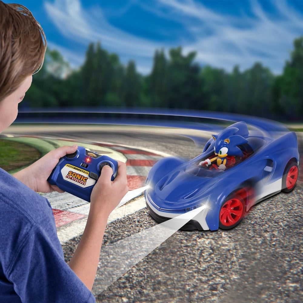NKOK Team Sonic Racing RC Car – 2.4GHz Remote Control Sonic Vehicle with Turbo Boost & Working Lights