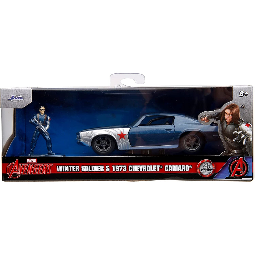 Marvel 1:32 1973 Chevrolet Camaro Die-Cast Car &amp; 1.65&quot; Winter Soldier Figure