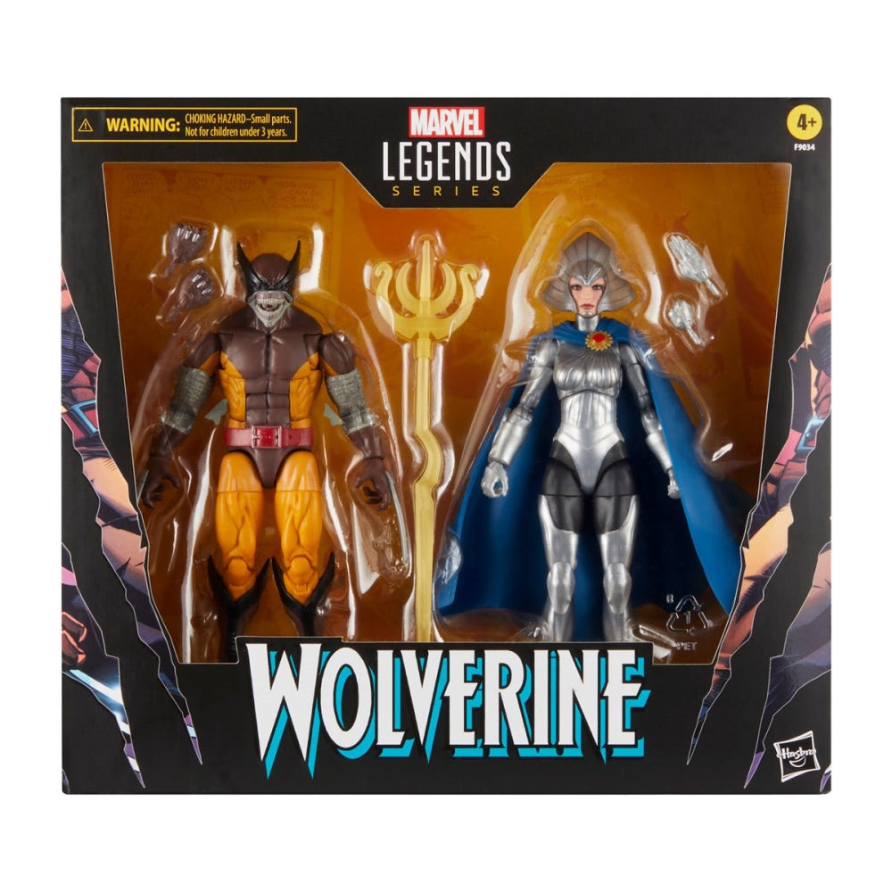 Wolverine 50th Anniversary Marvel Legends Wolverine and Lilandra Neramani 6-Inch Action Figure 2-Pack