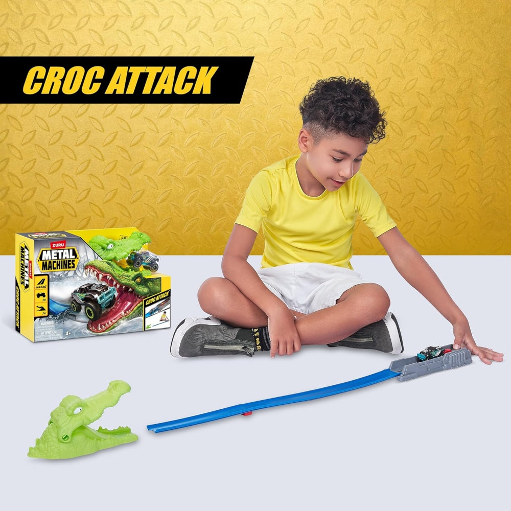 ZURU Metal Machines Croc Attack Playset – Assorted Mini Track Action Toy