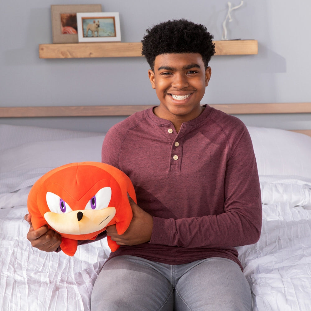 Club Mocchi- Mocchi- Knuckles Mega Plush Toy, 15 inch