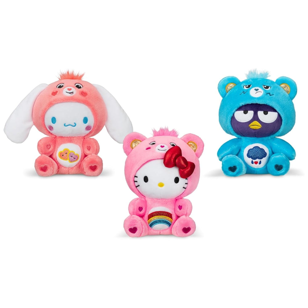 Care Bears x Hello Kitty Badtz-Maru as Grumpy Bear Plush 8” – Fun-Size Soft Stuffed Animal Toy (Ages 4+)