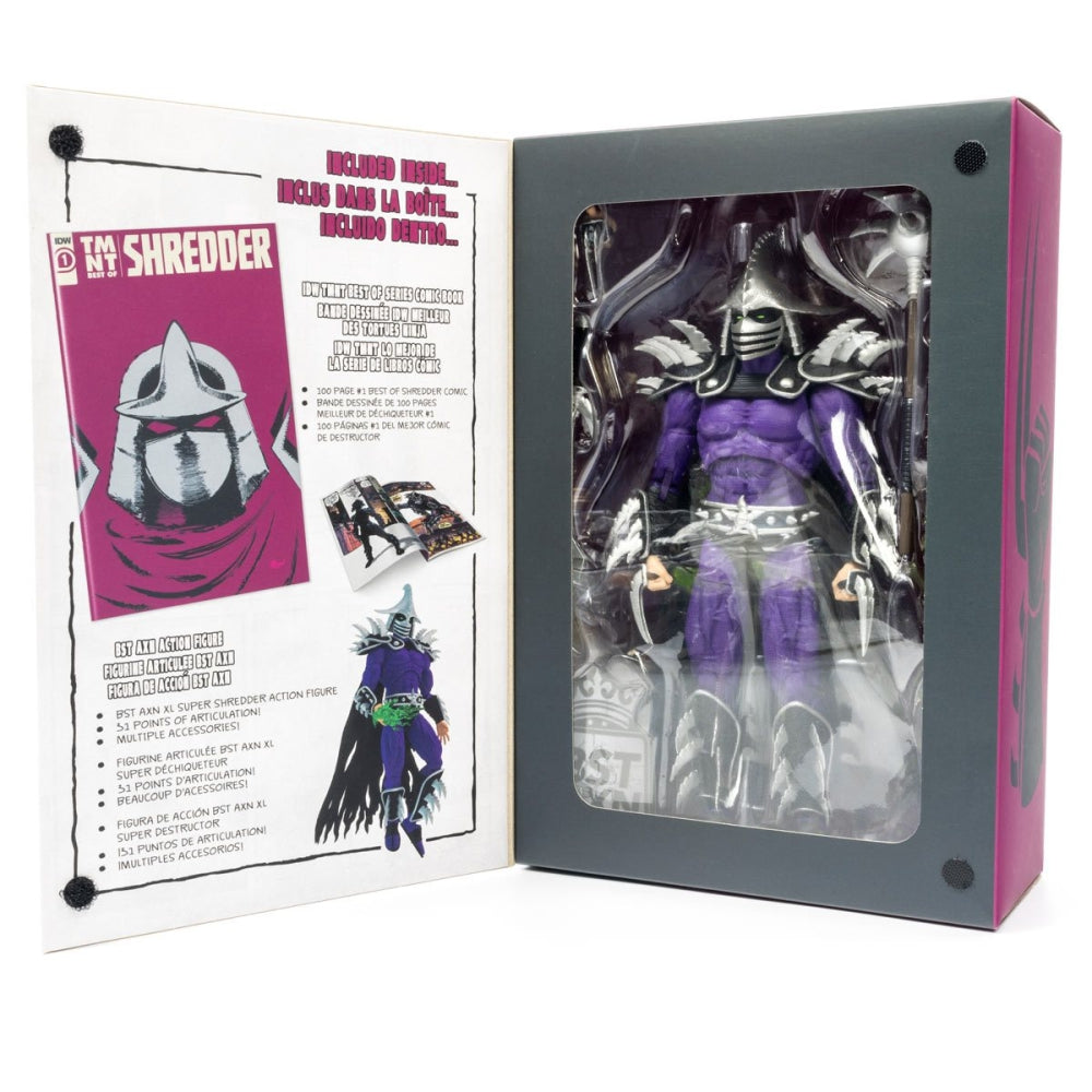 Teenage Mutant Ninja Turtles BST AXN XL Super Shredder 8-Inch Action Figure and Comic Set