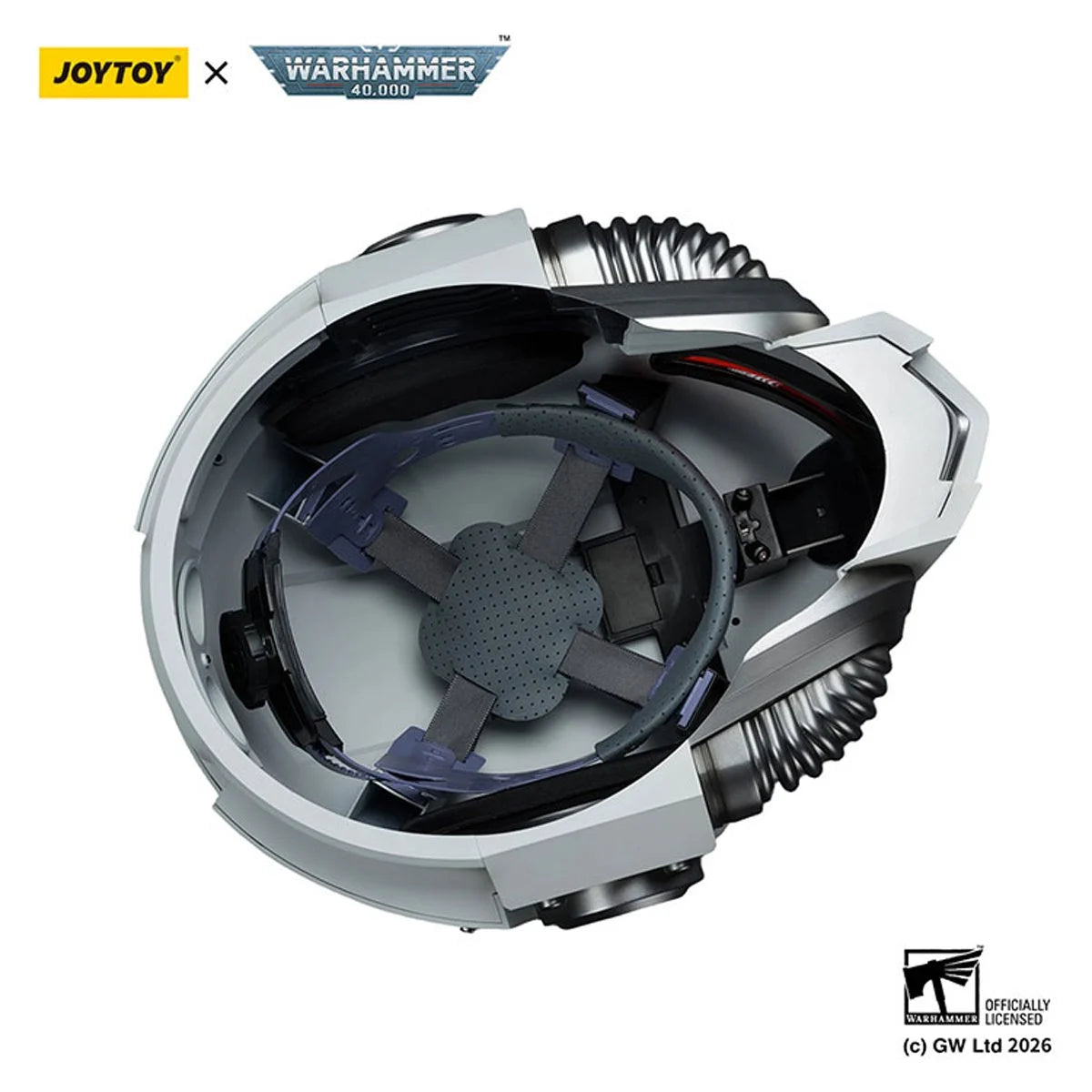 Joy Toy Warhammer 40K White Scars MKX Helmet 1:1 Scale Roleplay Prop Replica with Light-Up Feature