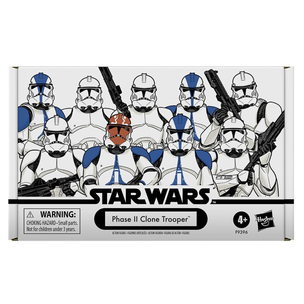 Star Wars The Vintage Collection Phase II Clone Trooper 3 3/4-Inch Action Figure 4-Pack