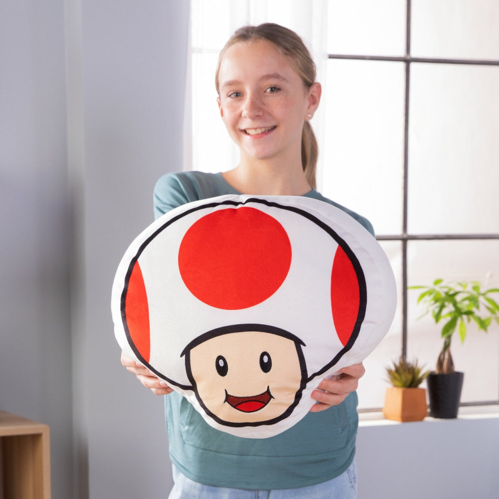 Club Mocchi- Mocchi- Super Mario™ Toad Mega Plush Toy, 15 inch