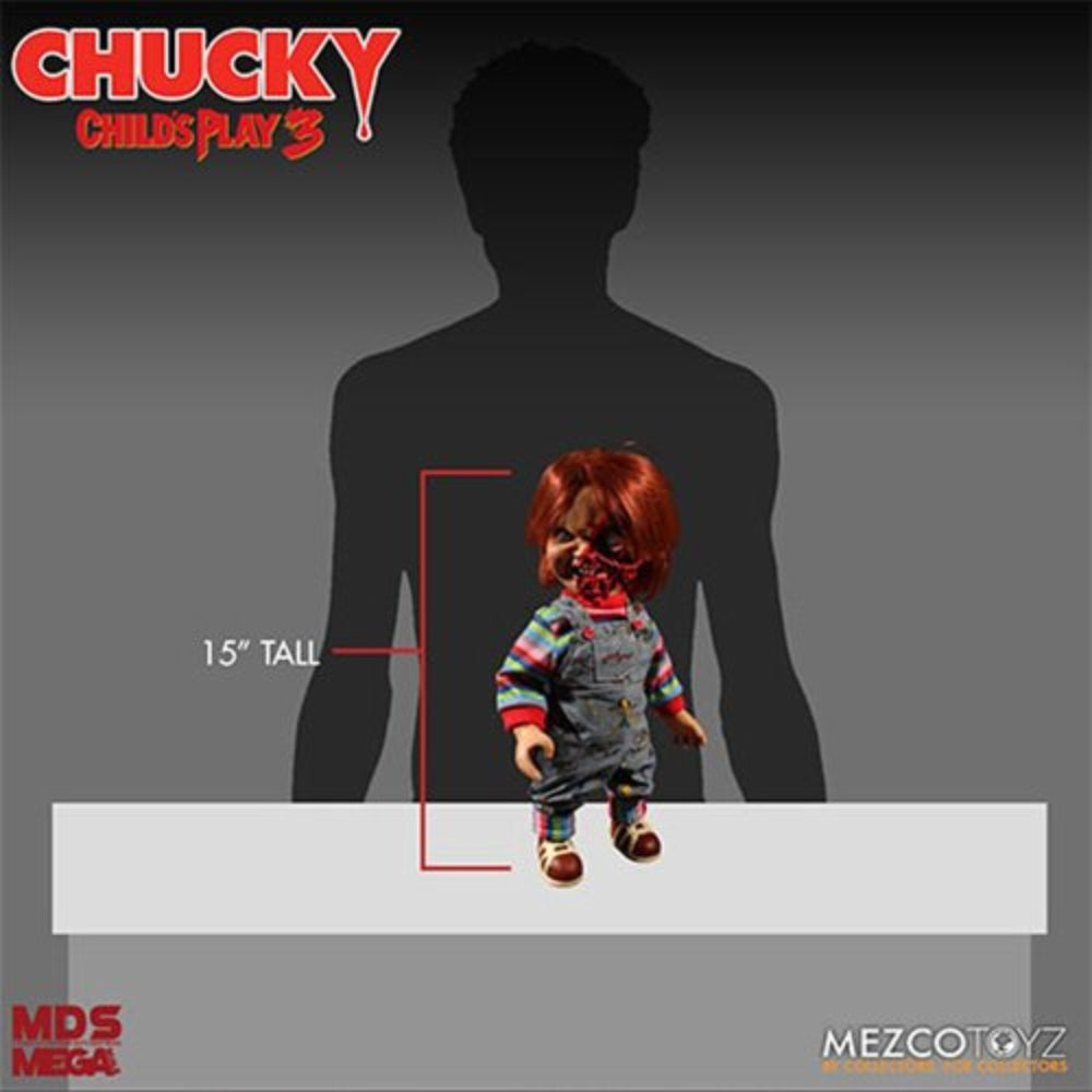 Child&#39;s Play 3 Pizza Face Chucky Talking Mega-Scale 15-Inch Doll (Re-Run)