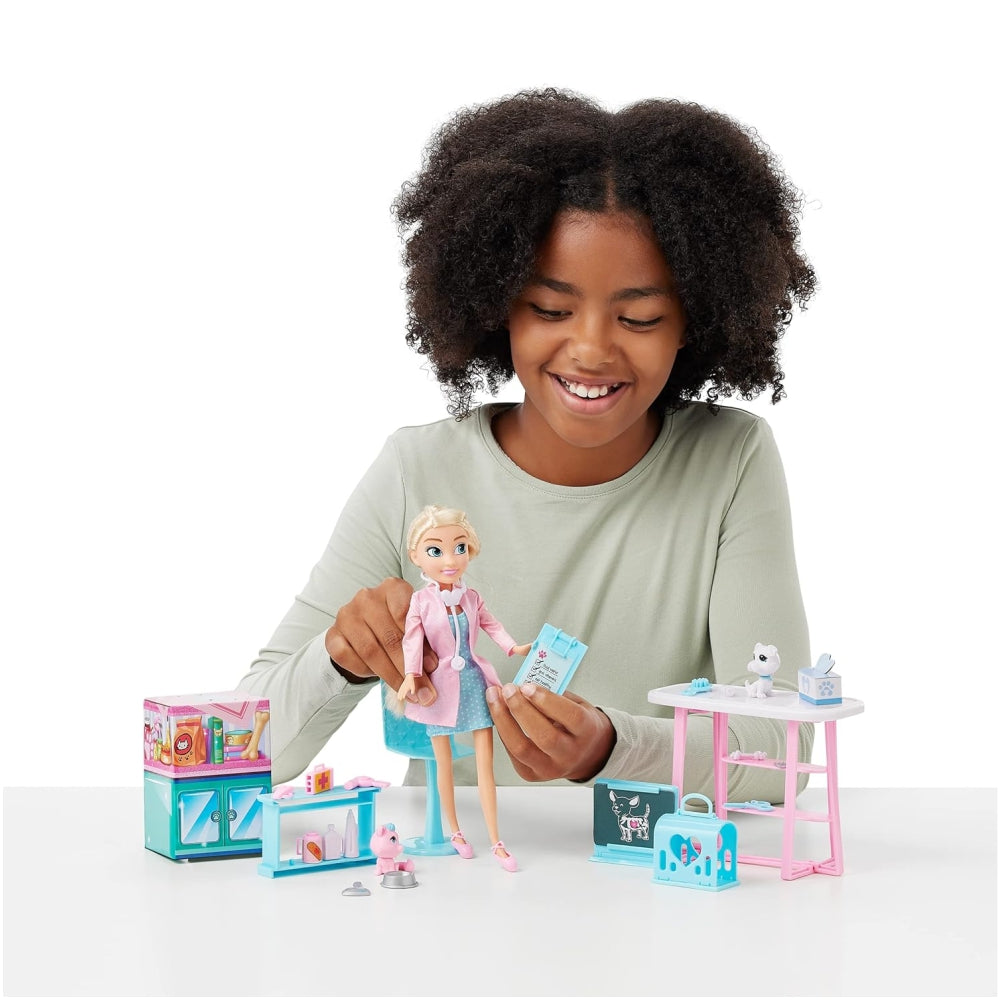 ZURU Sparkle Girlz Pet Clinic Playset – 10.5″ Doll with Veterinary Care Accessories (Assorted)