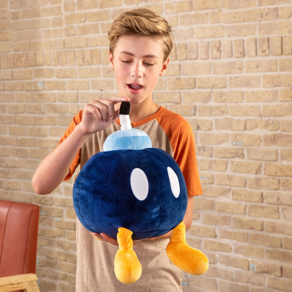 Club Mocchi- Mocchi- Super Mario™ Bob-omb Mega Plush Toy, 15 inch