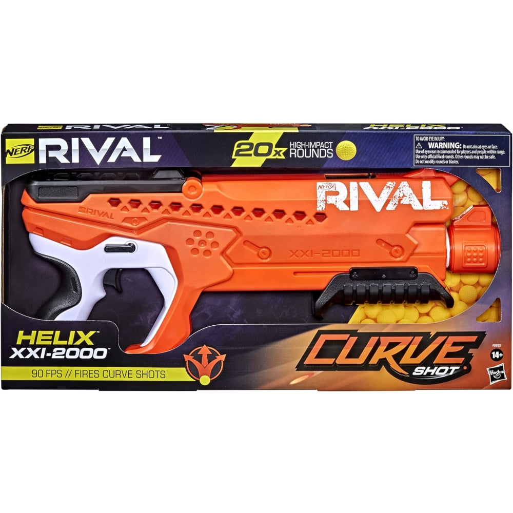 NERF Rival Curve Shot - Helix XXI-2000 Blaster - 20 Rival Rounds
