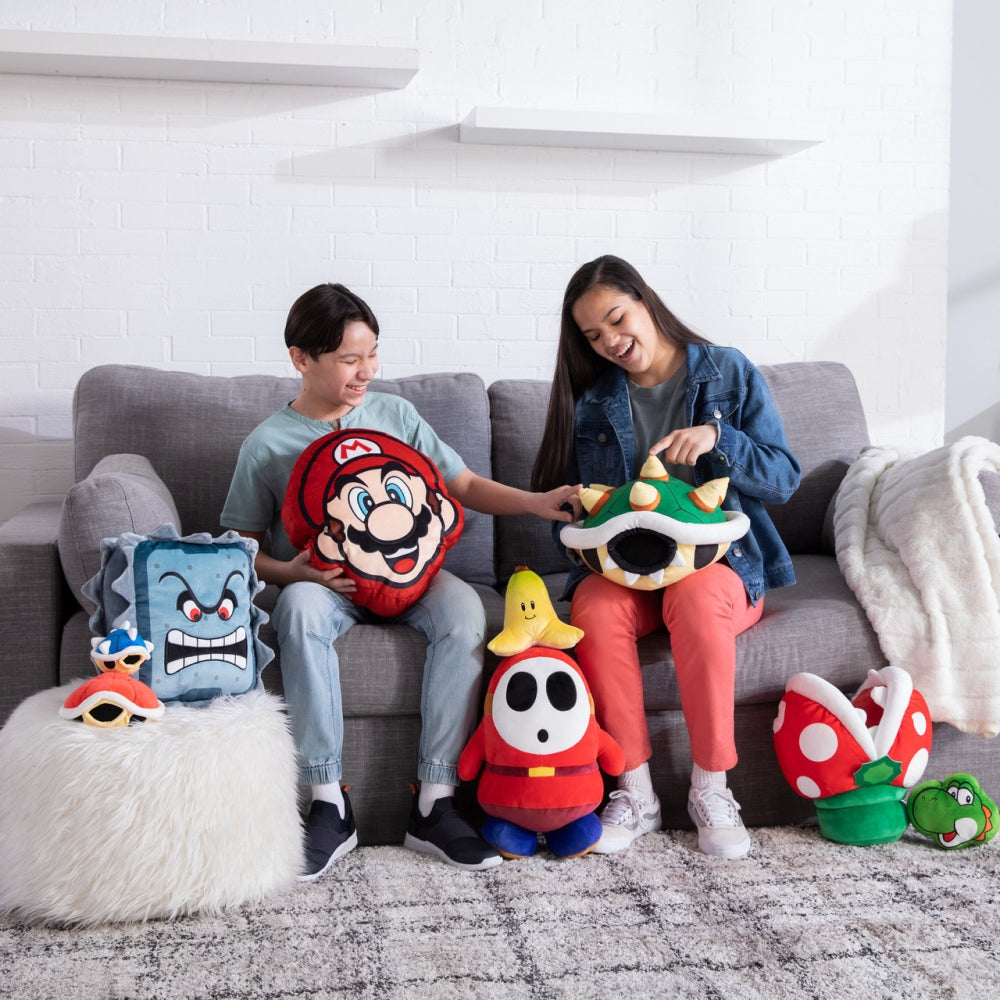 Club Mocchi- Mocchi- Super Mario™ Bowser Shell Mega Plush Toy, 15 inch