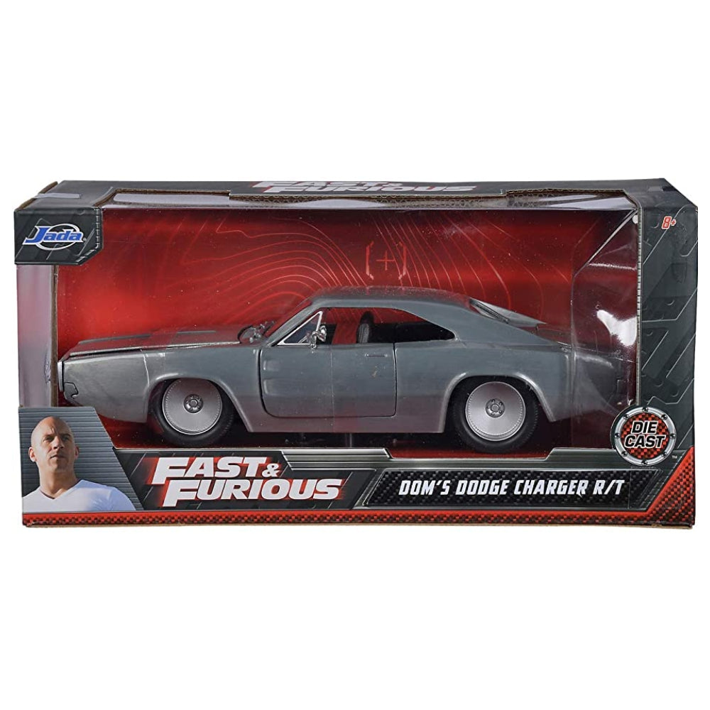 Fast &amp; Furious 1:24 Dom&#39;s 1968 Dodge Charger R/T Die-cast Car Bare Metal