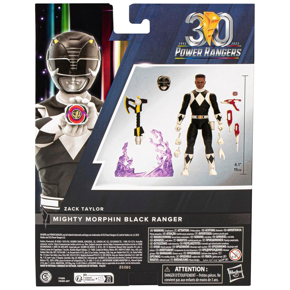 Power Rangers Lightning Collection Remastered Mighty Morphin Black Ranger 6-Inch Action Figure