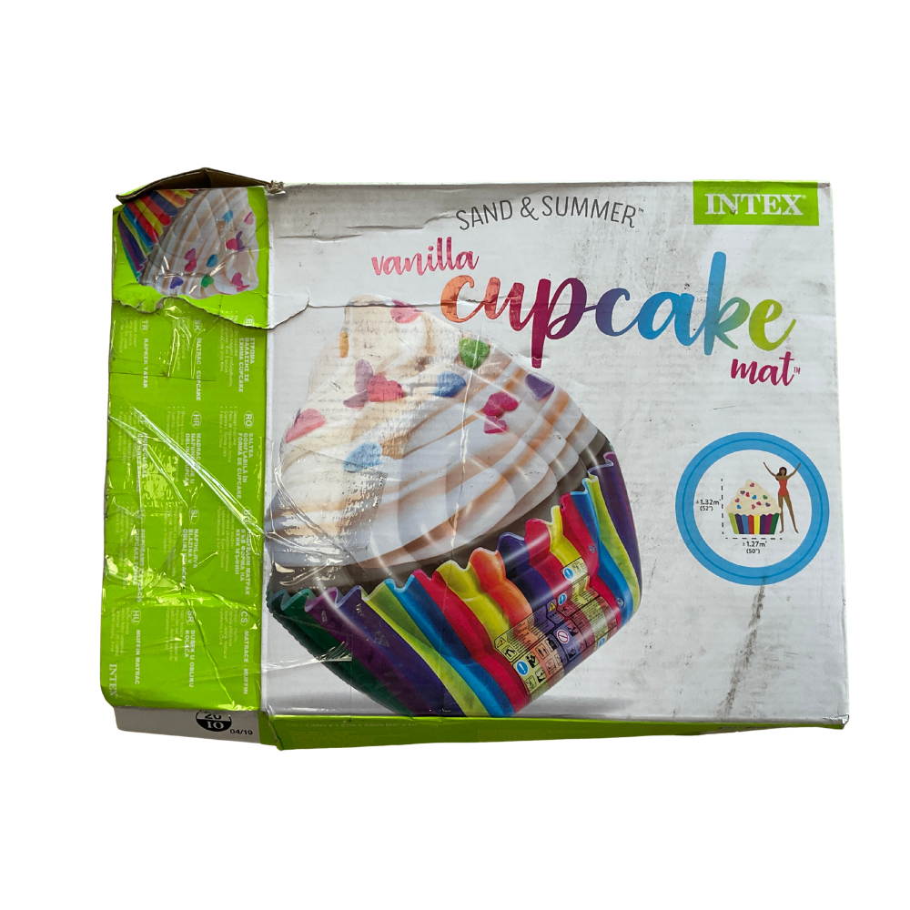 Intex Sand & Summer Vanilla Cupcake Inflatable Pool Float Mat