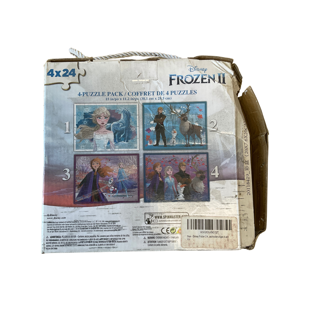 Disney Frozen II 4-Puzzle Pack – 4 x 24-Piece Puzzle Set