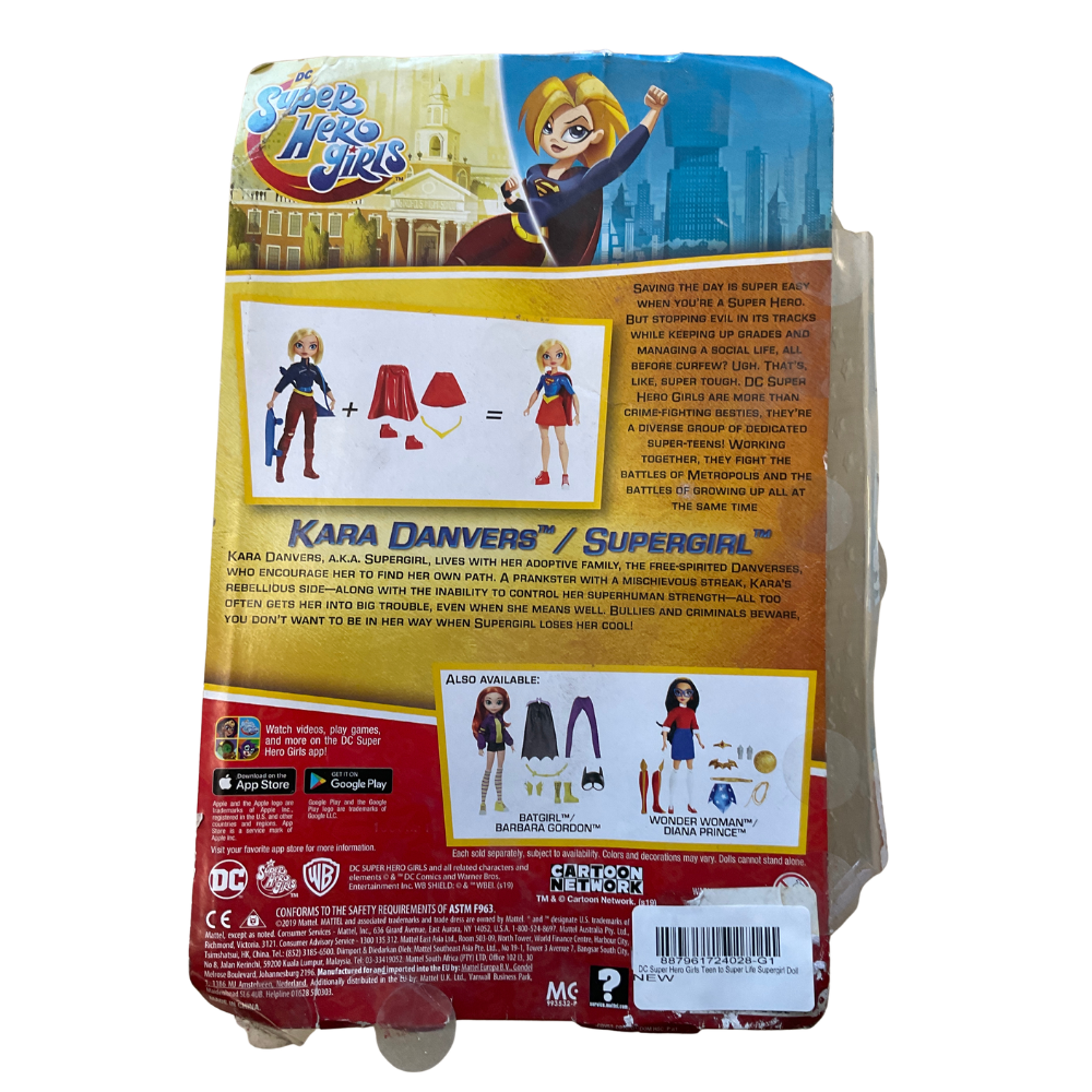DC Super Hero Girls Teen to Super Life Supergirl Doll – Kara Danvers 2-in-1 Collectible Doll