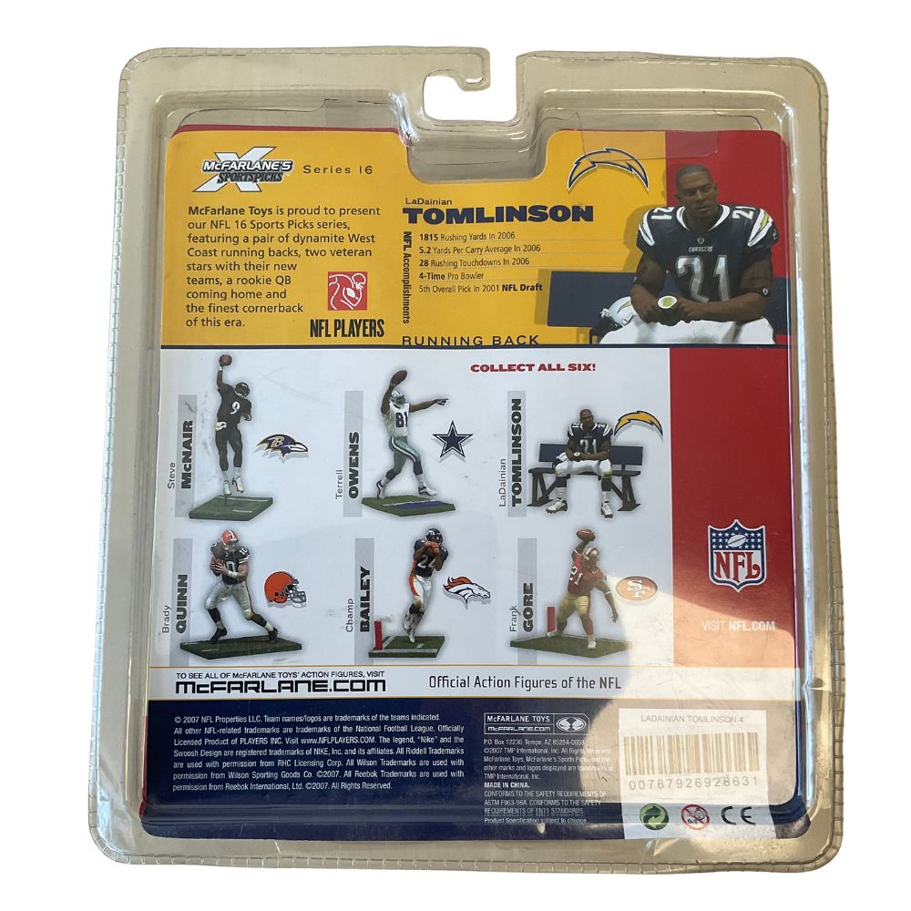McFarlane NFL Series 16 LaDainian Tomlinson San Diego Chargers Action Figure