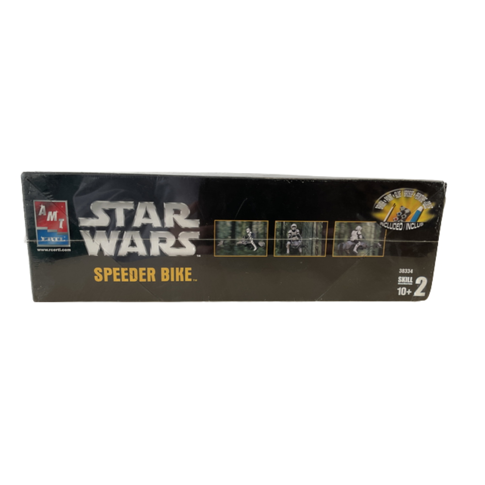 AMT Ertl Star Wars Speeder Bike Model Kit – Sealed 2005 Collector Kit with 5" x 7" Movie Print