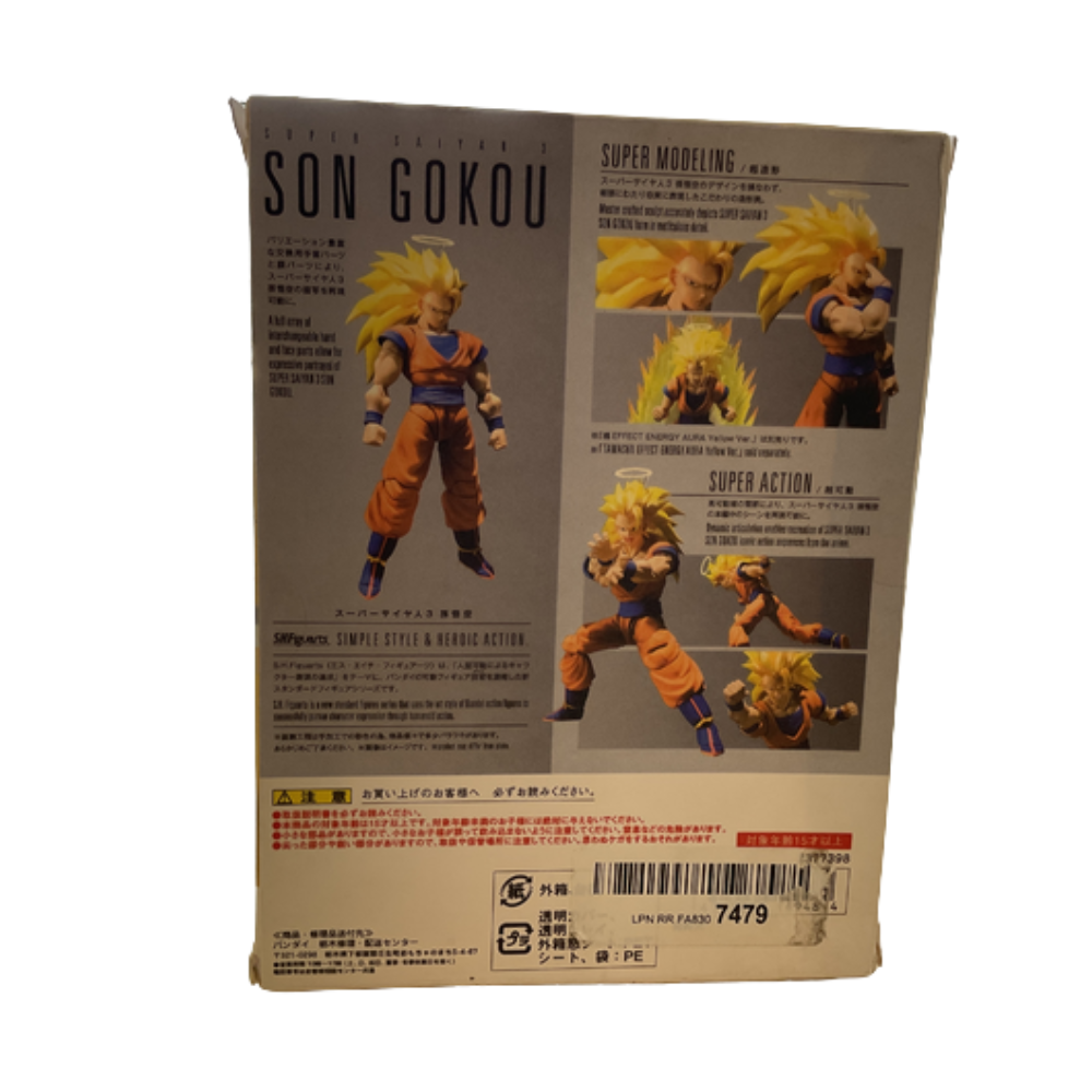 Dragon Ball Z Super Saiyan 3 Son Gokou Action Figure with Accessories