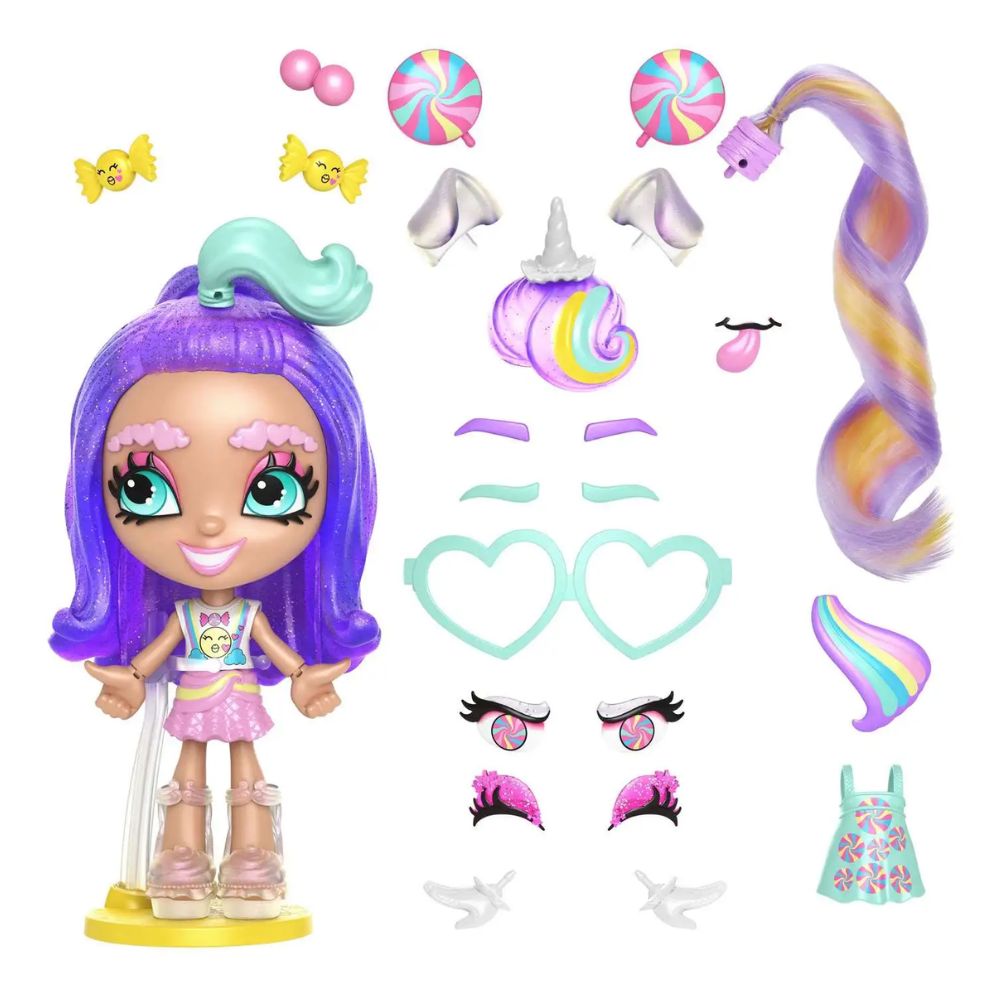 Lotta Looks Rainbow Sugar Rush Doll Gift Set with 20+ Mix & Match Pieces