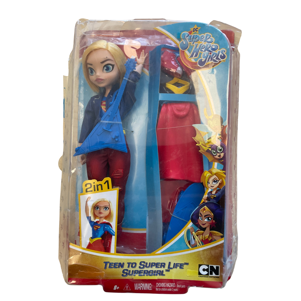 DC Super Hero Girls Teen to Super Life Supergirl Doll – Kara Danvers 2-in-1 Collectible Doll