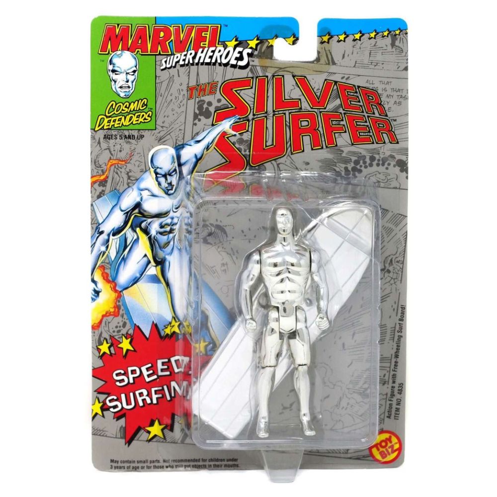 Marvel Cosmic Defenders Silver Surfer Action Figure with Surf Board