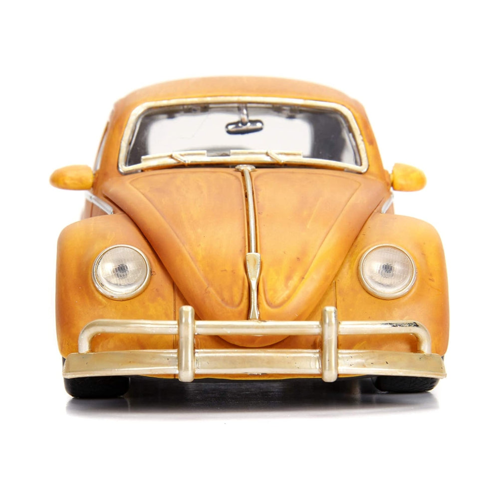 Jada Toys Transformers Bumblebee Volkswagen Beetle Die-cast Car 1:24 Scale Vehicle &amp; 2.75&quot; Charlie Collectible Metal Figurine