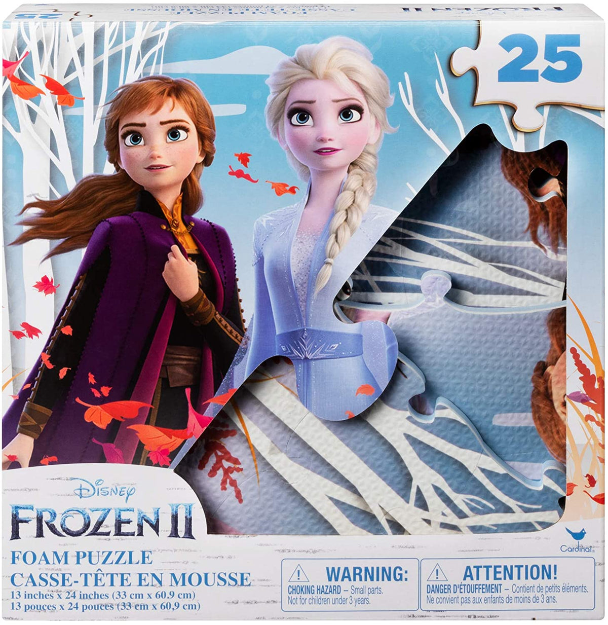 Disney Frozen 2 25-Piece Jigsaw Puzzle for Families, Kids, and Preschoolers