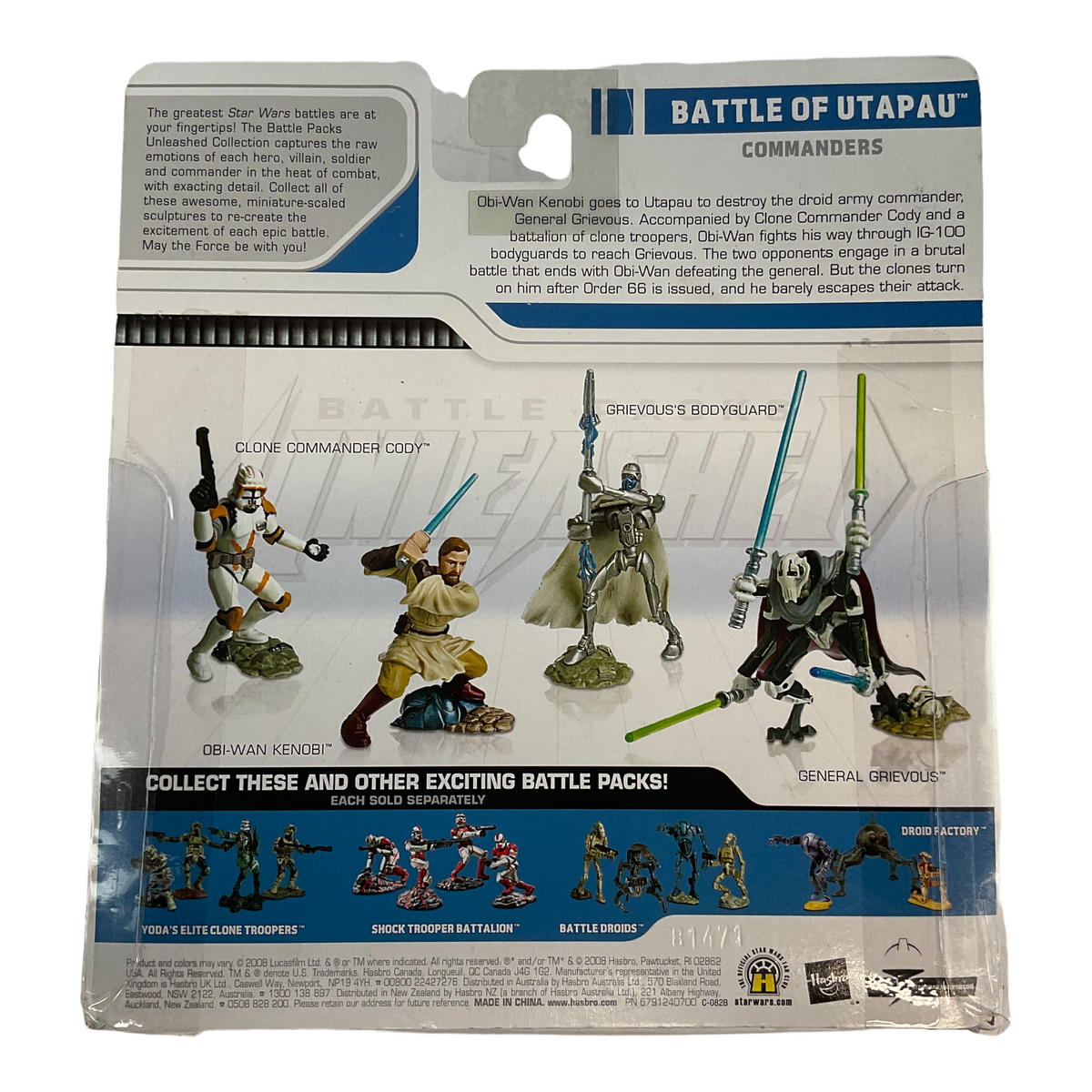 COMMANDERS Star Wars Battle Of Utapau UNLEASHED Battle Packs 4 Pack