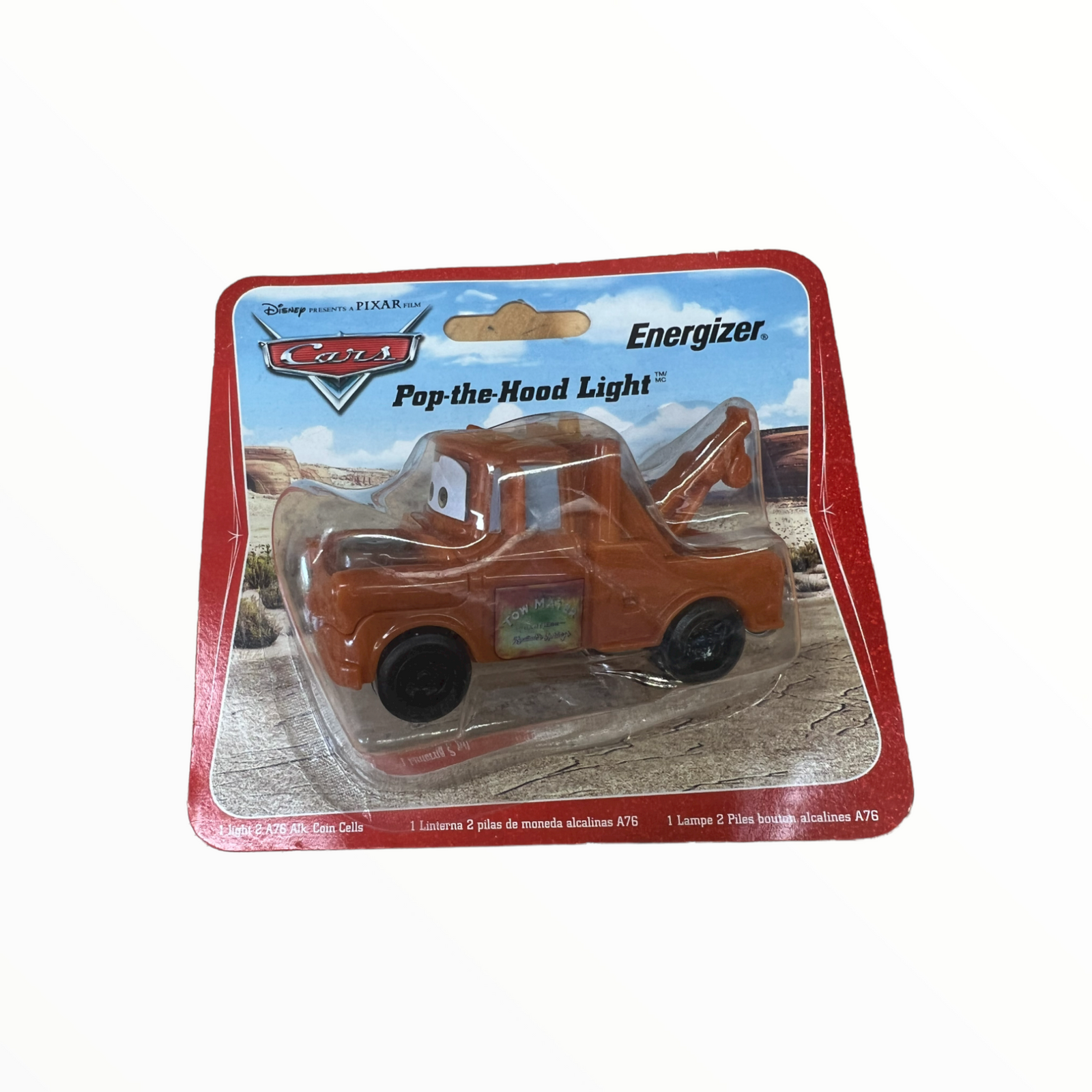 Disney Cars Keychain Flashlight Energizer: Pop The Hood Mater