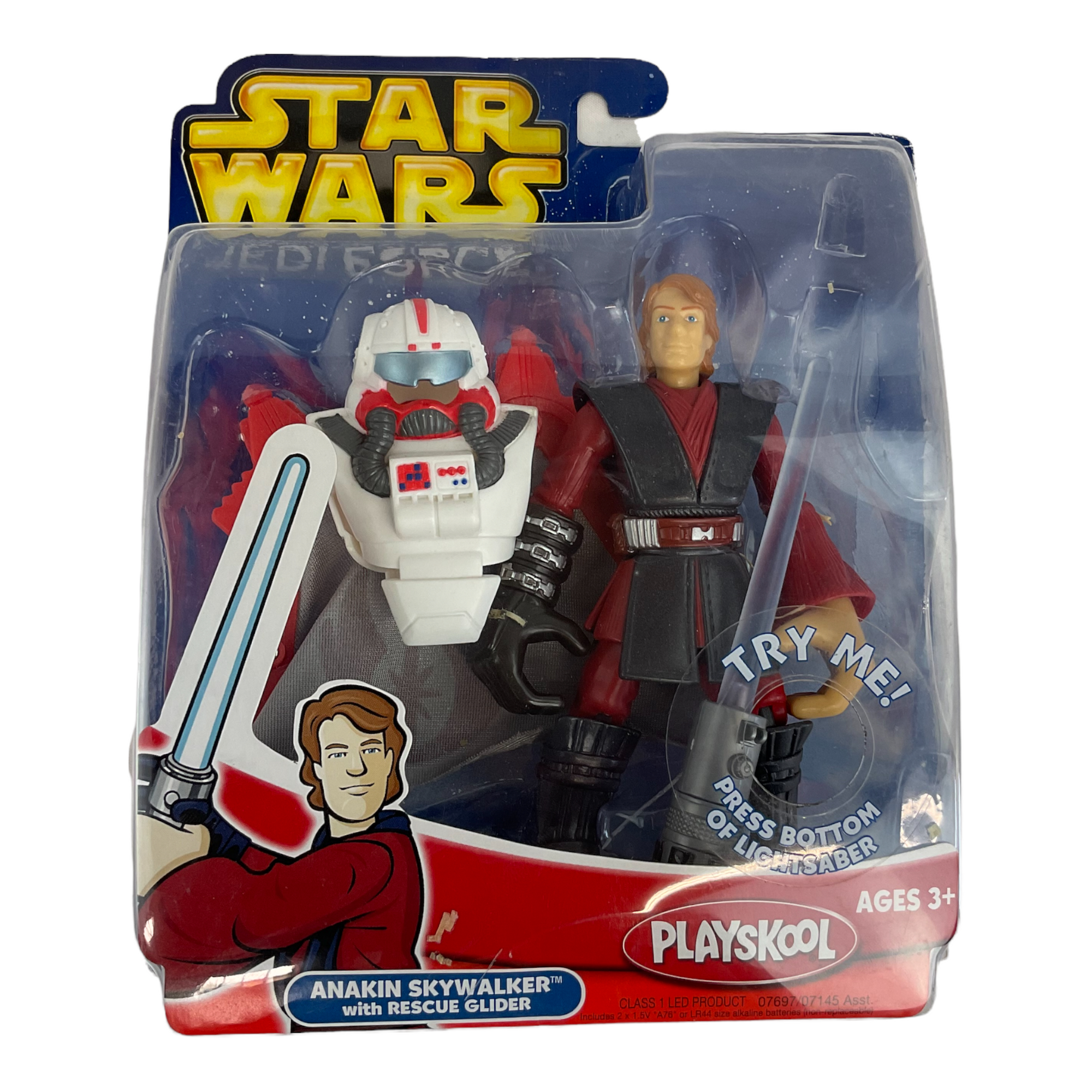 Star Wars Jedi Force Playskool Anakin Skywalker Figure w/ Rescue Glider