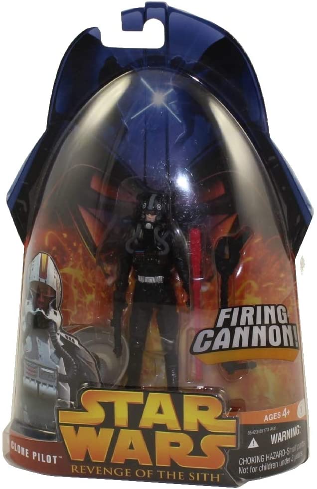Star Wars 2005 Clone Pilot Action Figure #34B [All Black Variant]