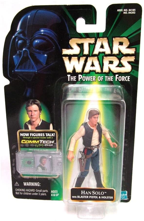 Star Wars HAN SOLO with Blaster Pistol & Holster Action Figure & Commtech Chip