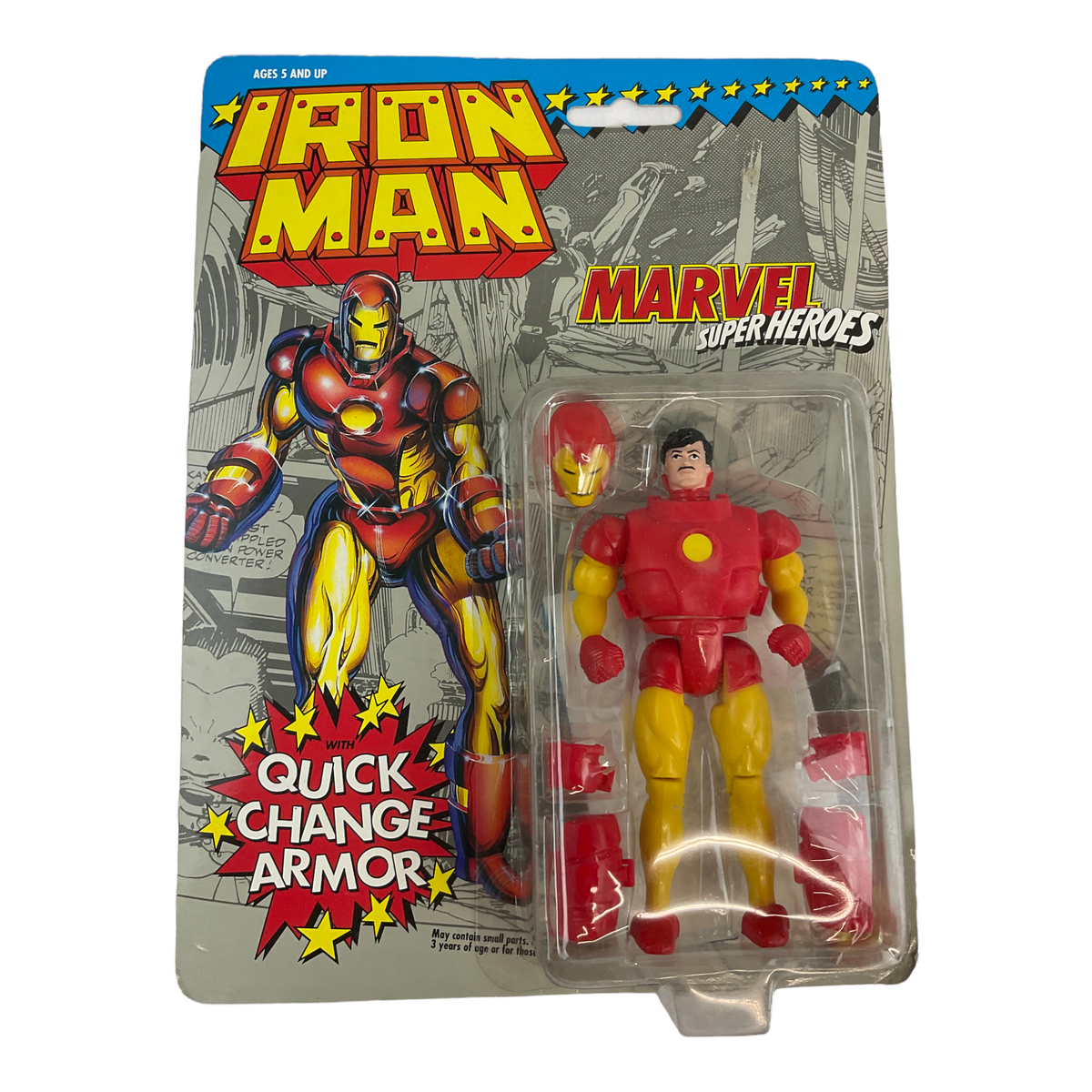 Vintage Quick Chage Armour &#39;Iron Man&#39; Action Figure (Marvel Superheroes)