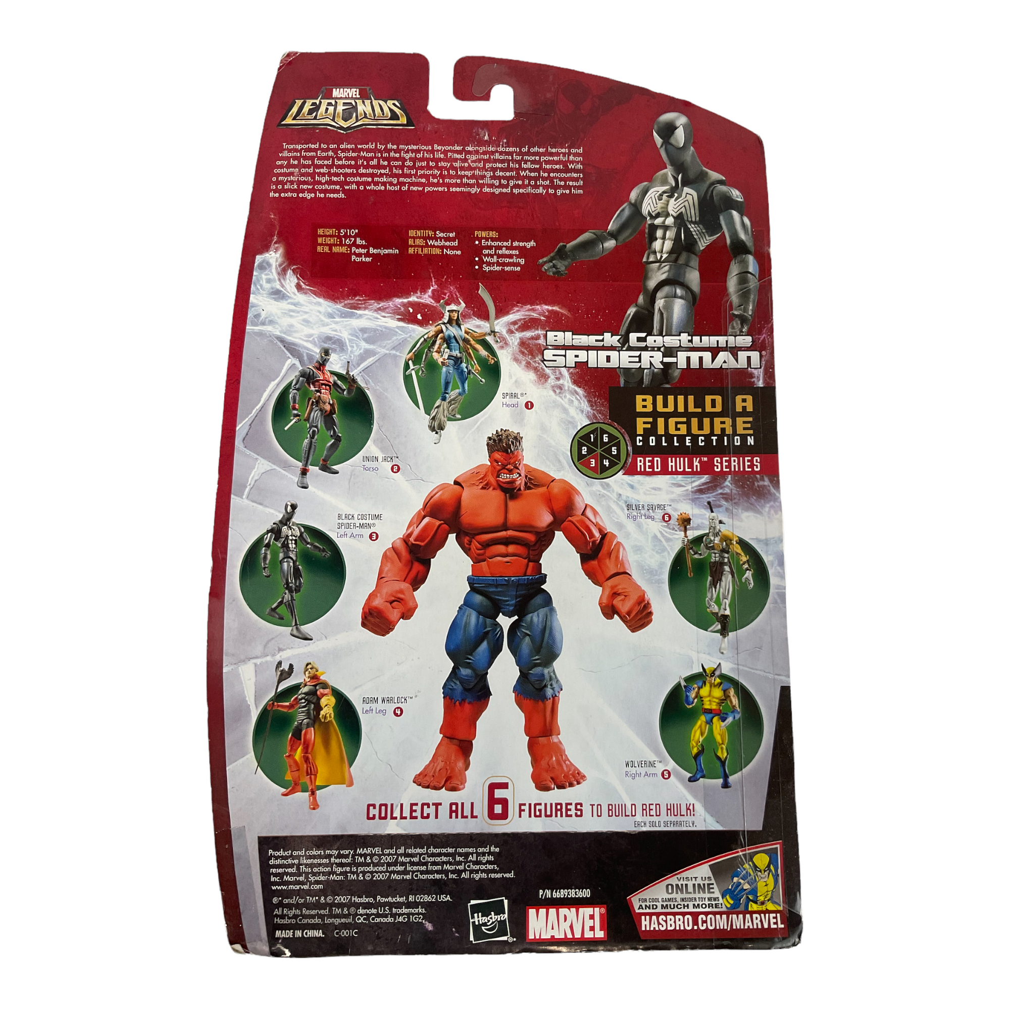 Marvel Legends Red Hulk Build a Figure Black Suit Spider-Man Exclusive