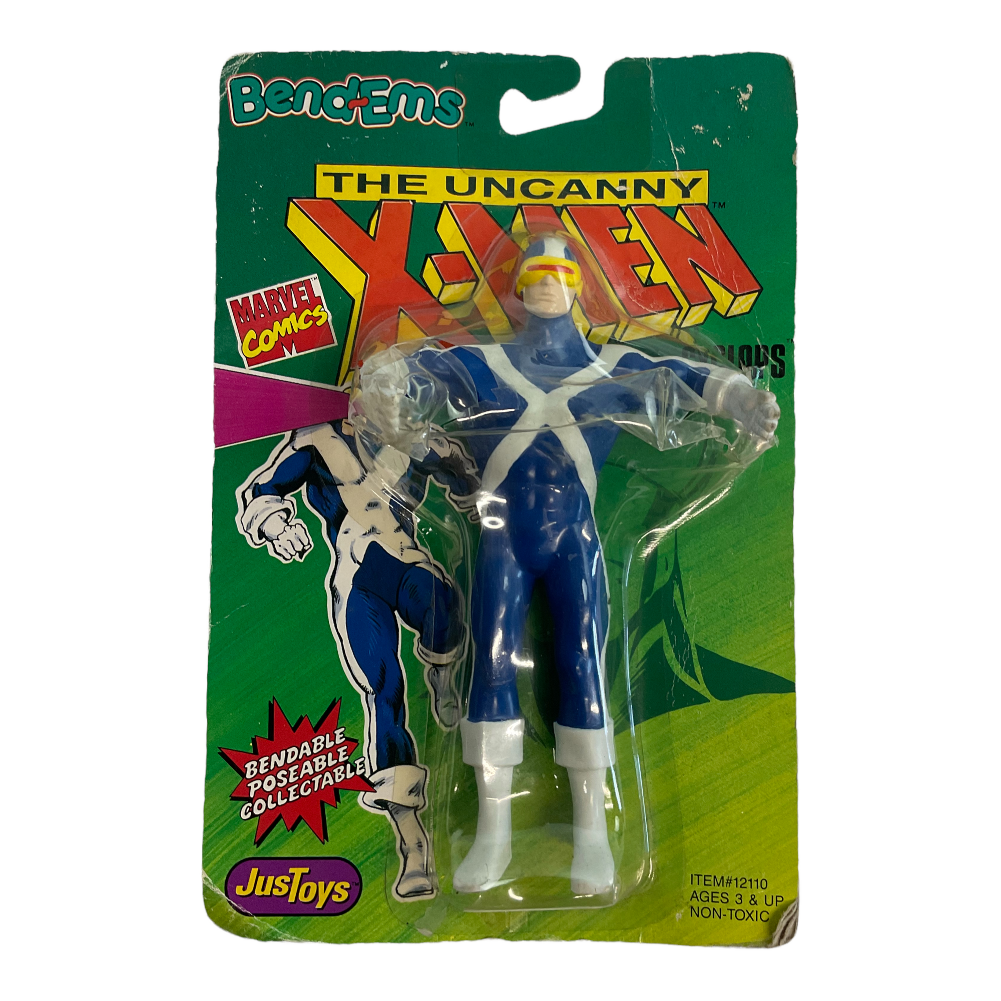 Cyclops Figure 1991 Uncanny X-Men Series Bend-Ems - Bendable Limited Edition Mint