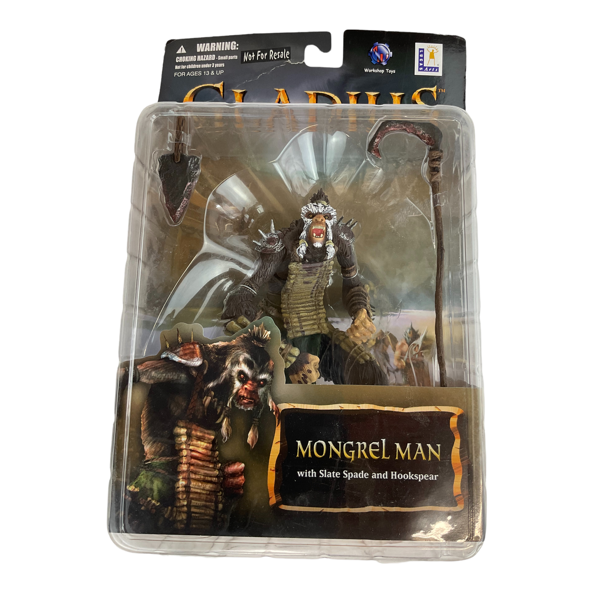 Gladius Mongrel Man w/Slate Spade and Hoodspear Figure by LucasArts 2003