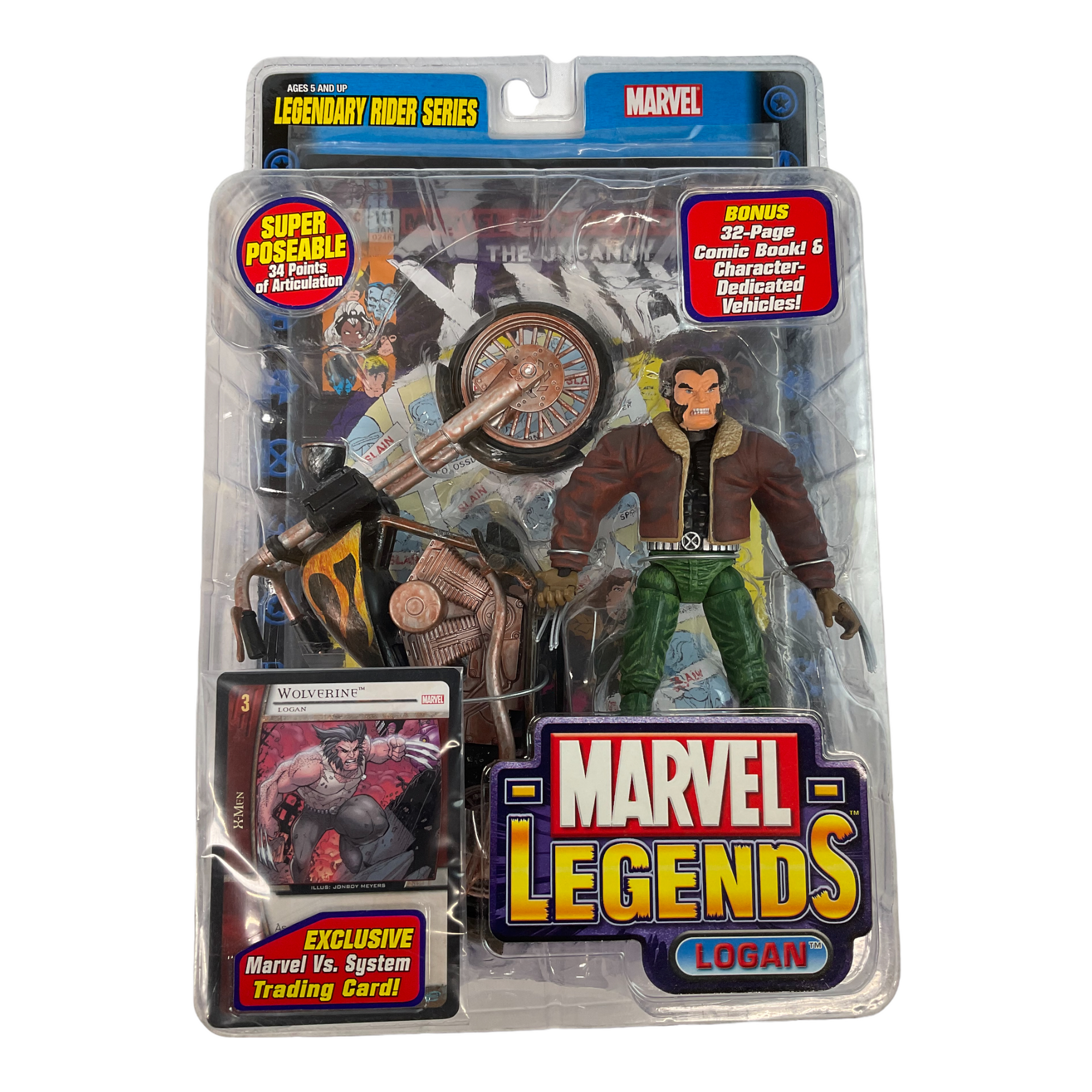 Marvel Legends - Legendary Riders Figure: Logan (Brown Jack with Green Pants)