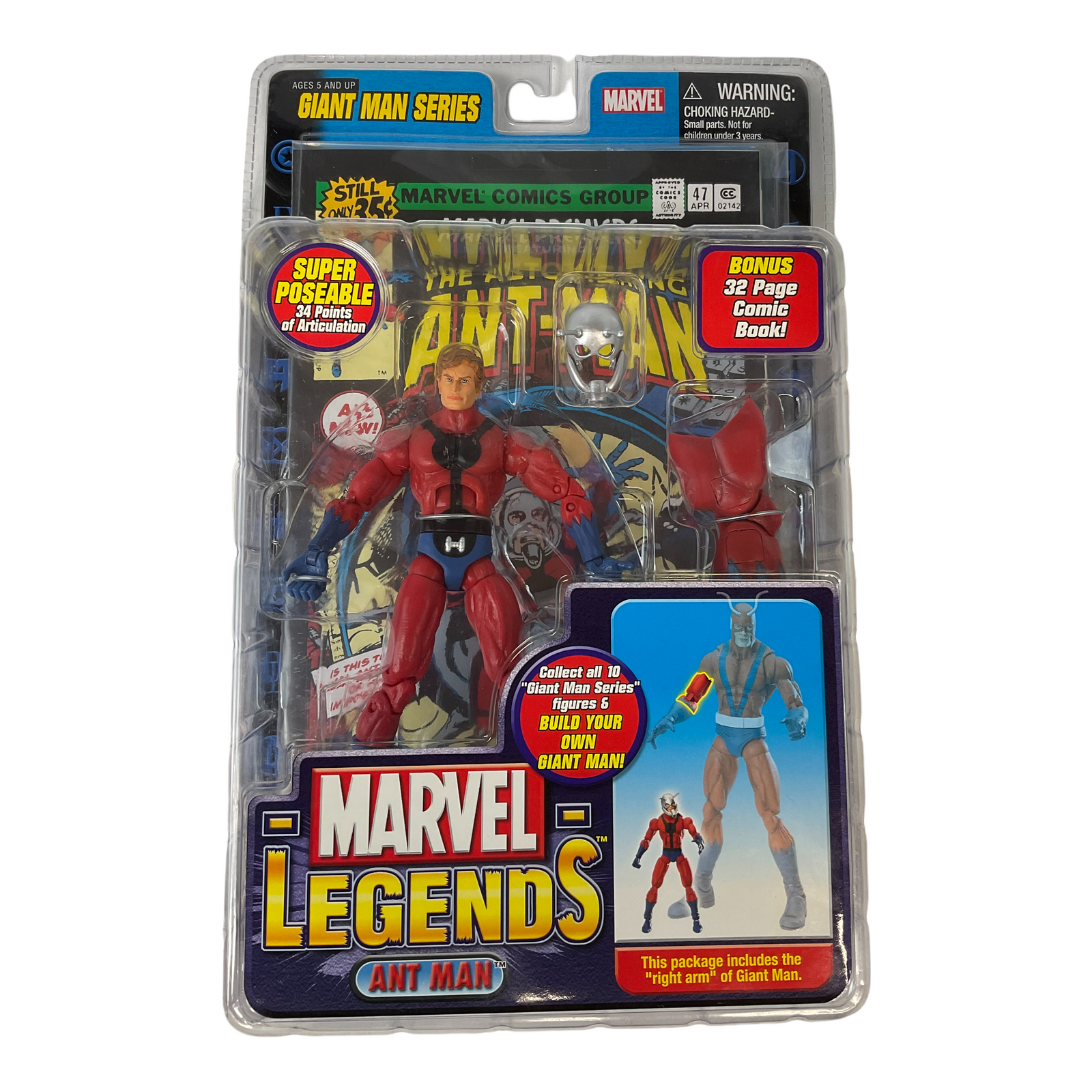 Marvel Legends Exclusive Series Action Figure Ant Man with Giant Man Builder Piece
