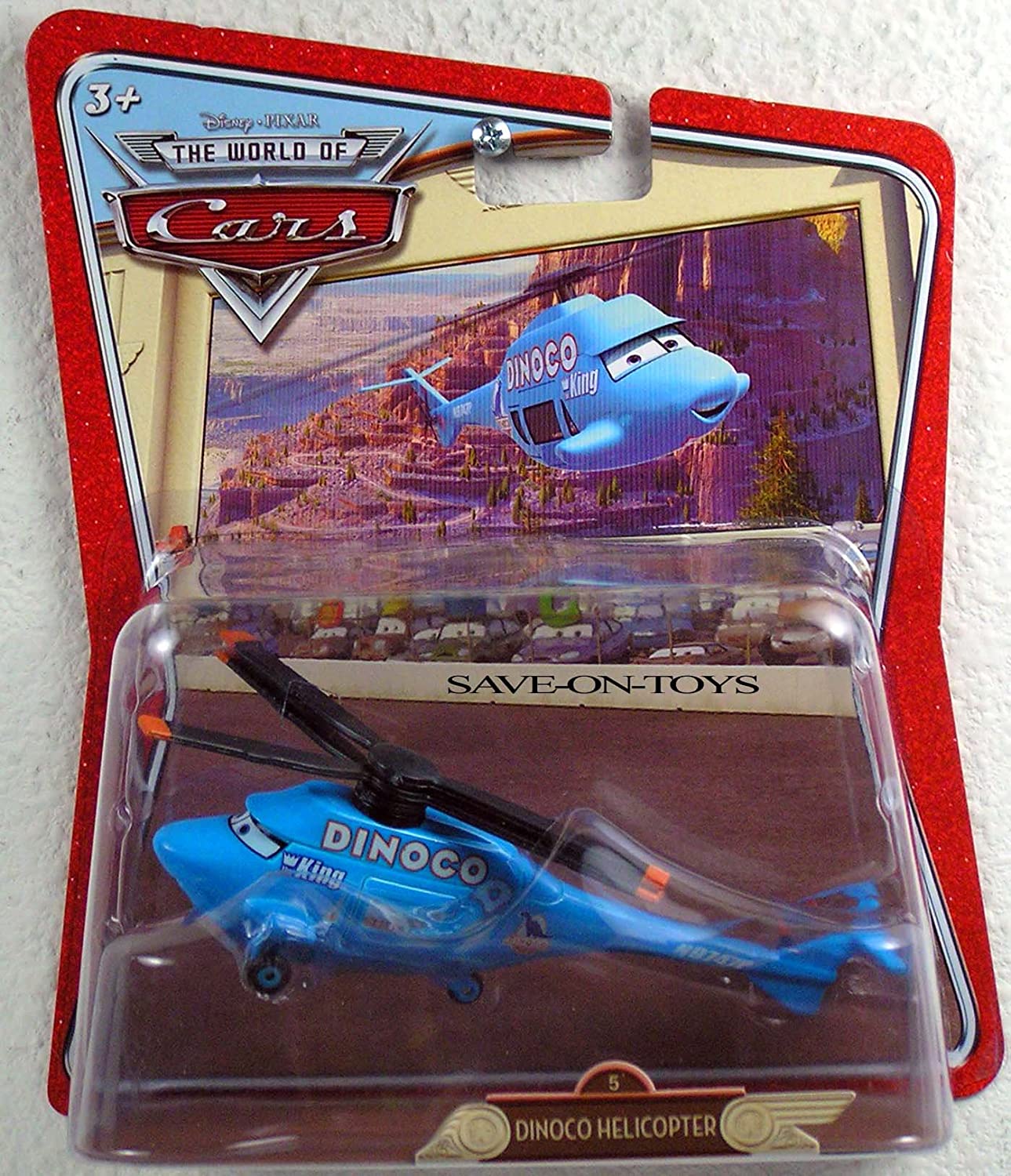 Disney Pixar CARS Movie 1:55 Die Cast Car Oversized Vehicle Dinoco Helicopter