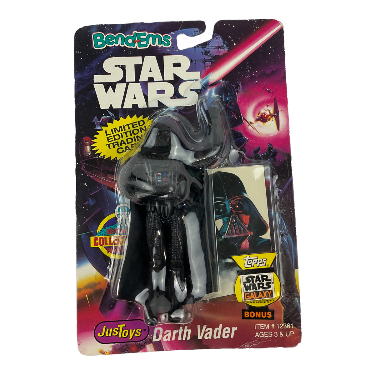 Star Wars Bend-Ems Darth Vader Figure with Limited Edition Trading Card