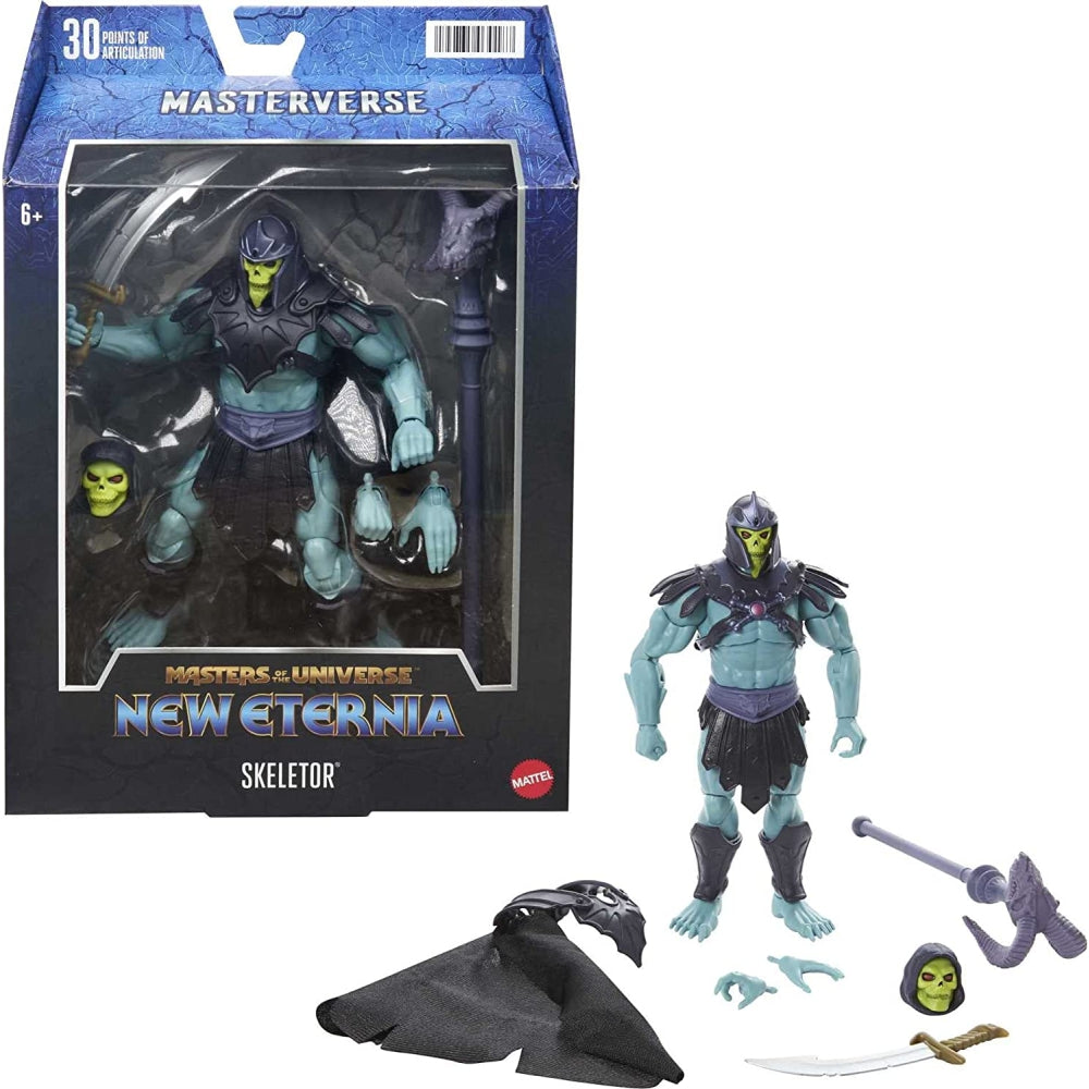 Masters of the Universe Masterverse Eternia Skeletor Action Figure with Accessories, 7-inch