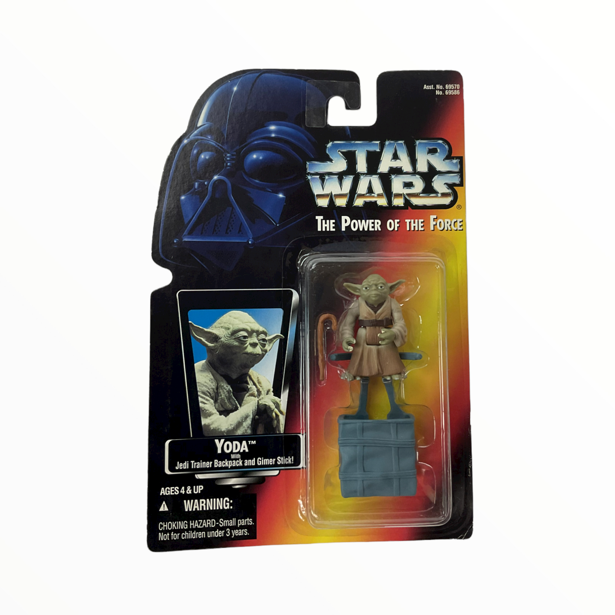 Star Wars, The Power of the Force Green Card, Yoda Action Figure, 3.75 Inches