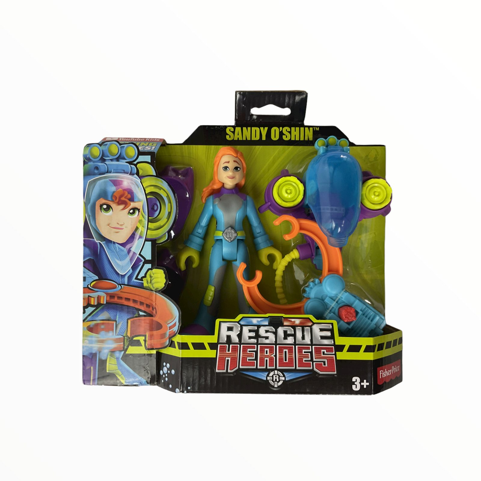 Fisher-Price Rescue Heroes Sandy O'Shin, 6-Inch Figure with Accessories, Multicolor