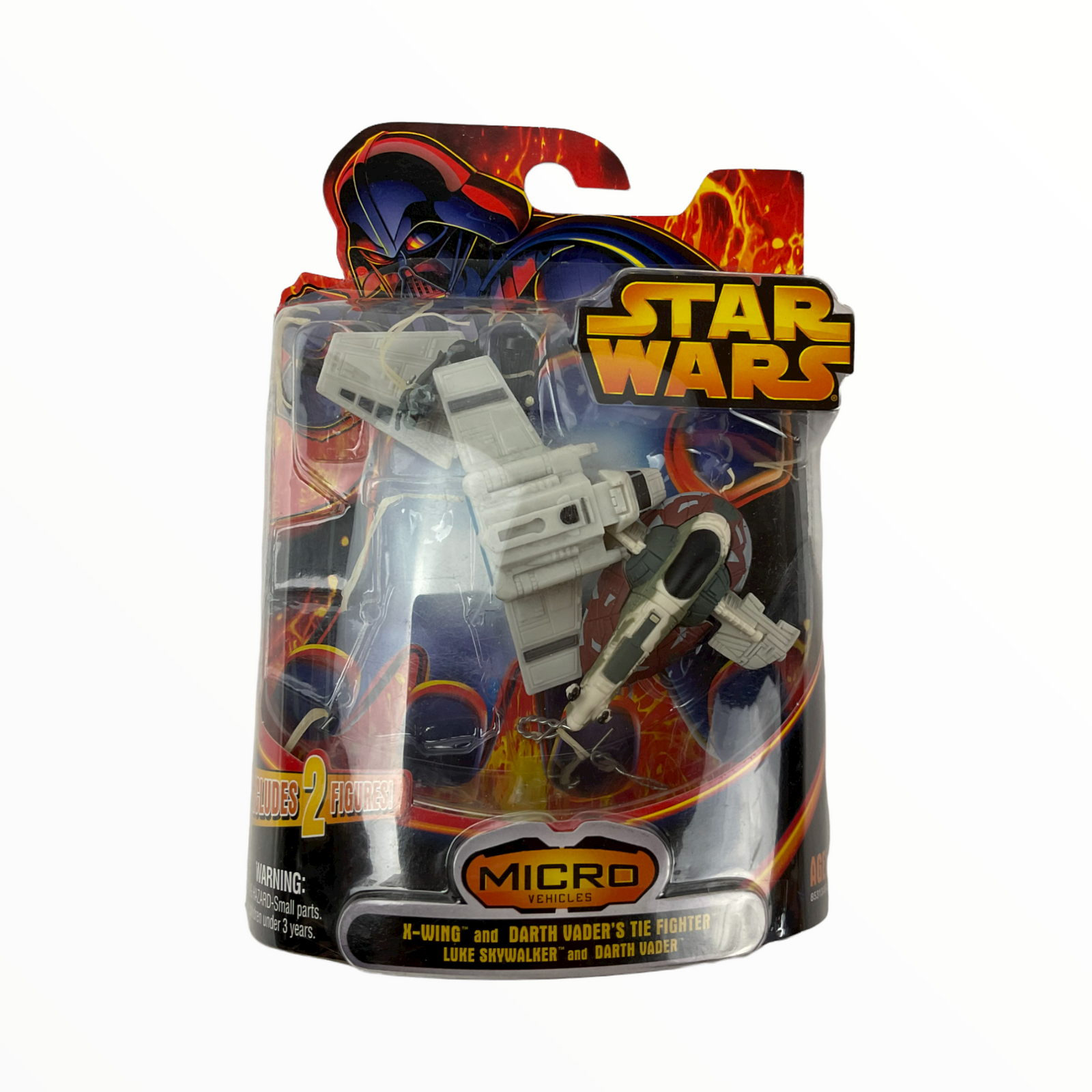 Star Wars Micro Vehicles X-Wing and Darth Vaders Tie Fighter Luke Skywalker and Darth Vader
