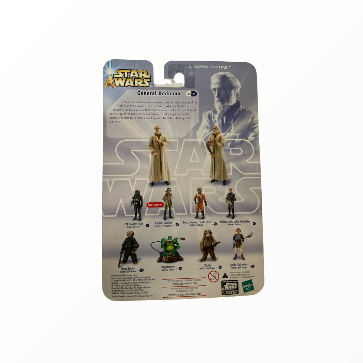 Star Wars: A New Hope Battle of Yavin General Jan Dodonna w/Ceremonial Medals &amp; Base