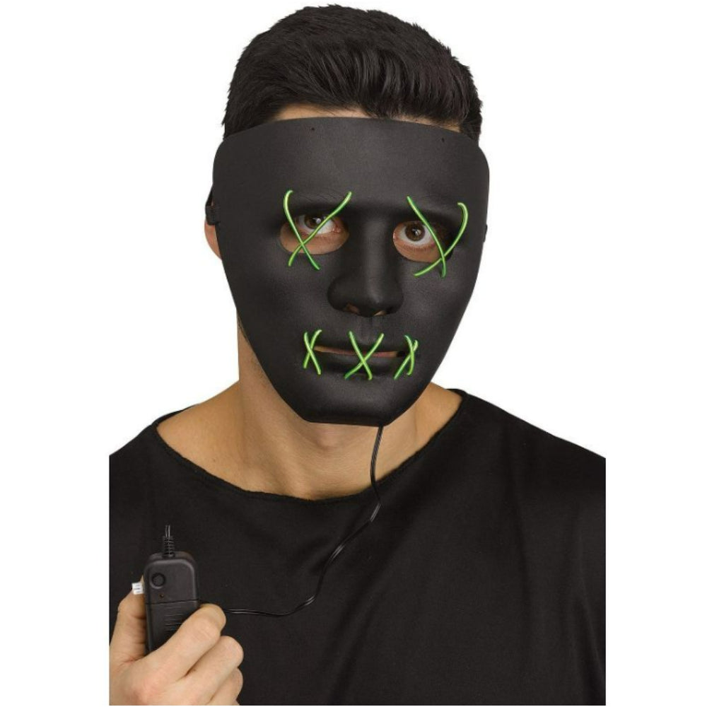 Fun World String Illumination Mask (Black/Green)-Standard