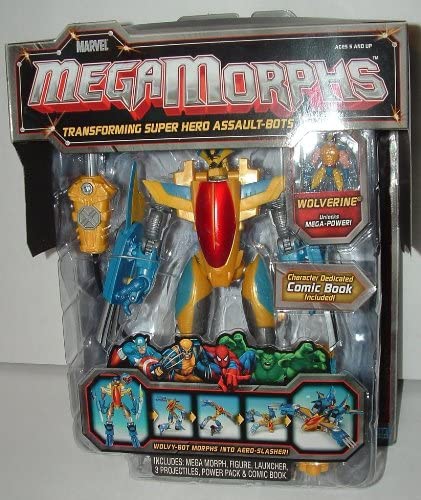 Mega Morphs Wolverine Transforming Super Hero Assualt Bot